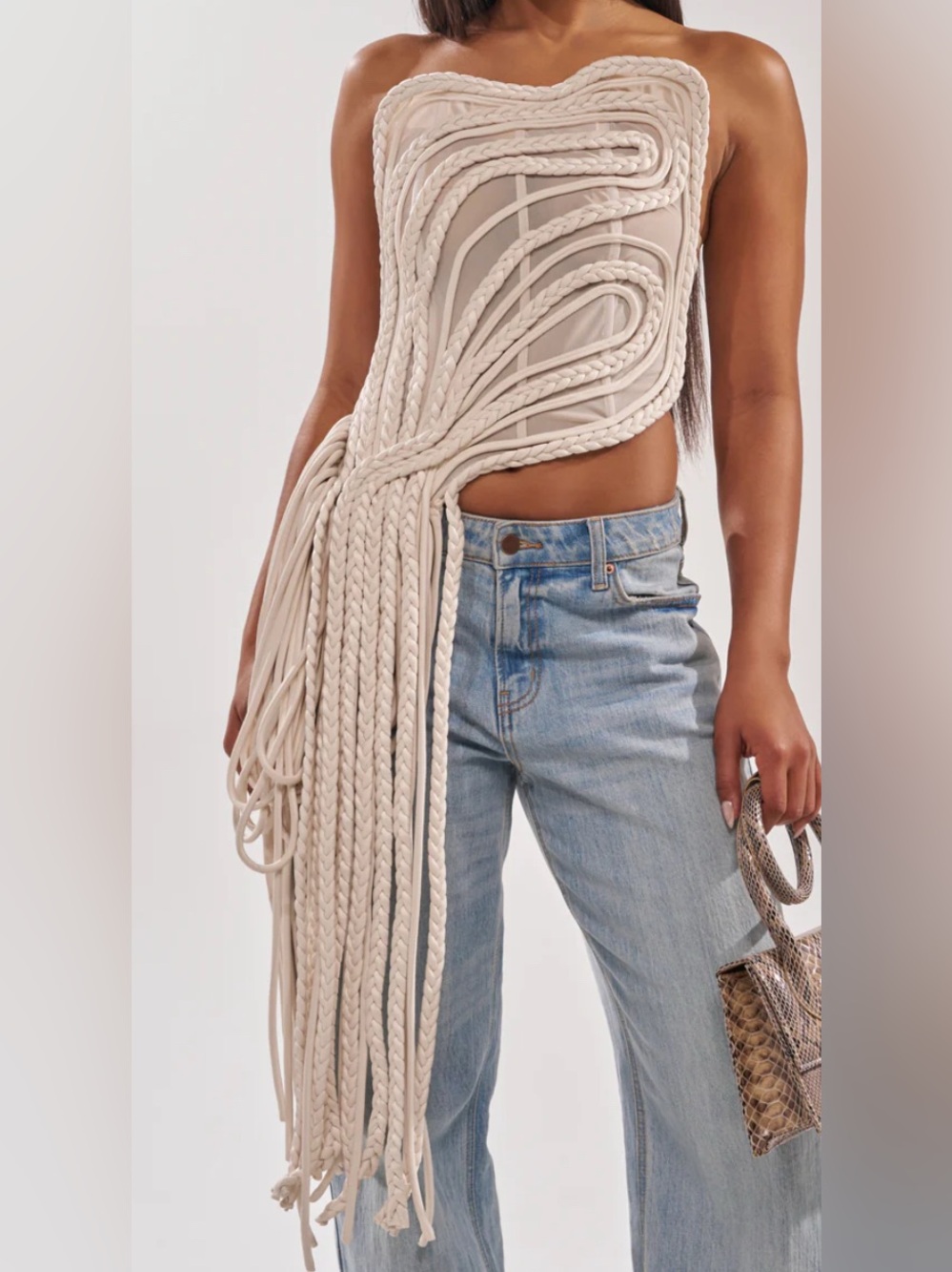 Akira CUTTING YOU OFF MESH ROPE CORSET